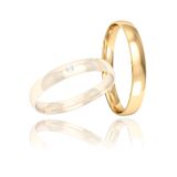 Aliança Masculina Fina De Casamento  3mm Ouro 18k -lyon