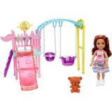 Barbie Club Chelsea Doll E Swing Set Playset Com Teddy Bear Figure