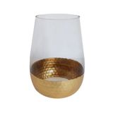 Vaso Decorativo Dourado Escamas Grande