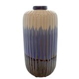 Vaso Decorativo Cerâmica Azul Corten Grande