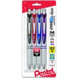 Pentel Energel Pearl Deluxe Rtx Retrátil Gel Caneta Gel, 0,7mm, 4 Pacotes, Cores Variadas (bln77wbp4m)
