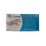 Luva Flex Vinil Descartavel S/ Po M E G - Caixa Com 100 Unid