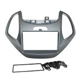 Moldura 2 Din Ford Ka / Ka+ 2014, 2015, 2016, 2017 - Cinza
