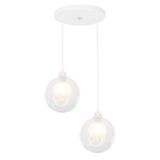 Lustres Pendentes Duplo Harmony Bolinha Branco