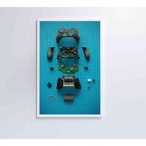 Quadro Controle Xbox 60x40 Cm Vidro Impresso