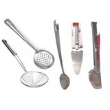 Jogo Utensílios De Cozinha Aço Inox 5 Peças