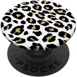 Leopard Cheetah Animal Print Preto Branco Popsockets Popgrip: Aperto Permutável Para Telefones &amp, Tablets