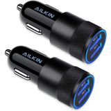 Carregador De Carro, 2pack 3.4a Fast Charge Dual Port Usb Cargador Carro Adaptador Mais Leve Para Iphone 13 12 11 Pro Max X Xr Xs Max 8 Plus 7s 6s,