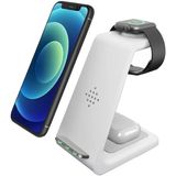 Carregador Sem Fio, 3 Em 1 Qi-certified Fast Wireless Station Charger Stand Dock Para Iphone 12/11/11pro Max/x/xs/xr/xr/xs Max/8/8 Plus, Apple Watch