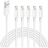 Carregador Do Iphone, 5 Pacotes (10 Ft) Vodrais Certificado Apple Mfi Carregador Lightning Para Cabo Usb Compatível Iphone 12/11 Pro/11/xs Max/xr/8/