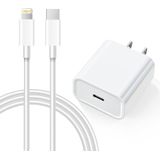 Carregador Rápido Iphone 12, Certificado Apple Mfi Carregador De Parede Usb C Carregamento Rápido Adaptador Pd De 20w Com 6ft Tipo-c Para Cabo Light