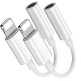 Certificado Apple Mfi Adaptador De Tomada De Fone De Ouvido De 3,5 Mm, 2 Pack Earphone Audio Jack Aux, Compatível Com Iphone 11/11 Pro/xr/xs Max/x/8