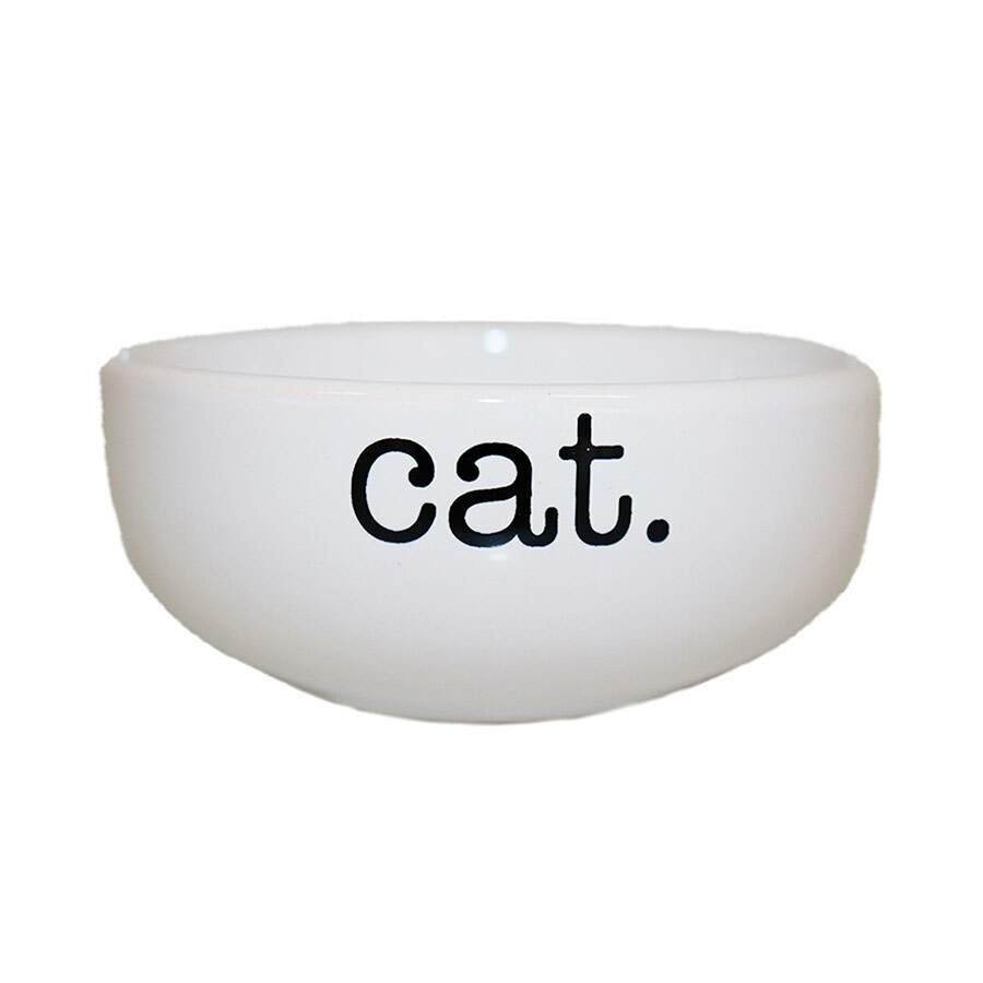 Comedouro Pet Injet Cerâmica Cat Branco Para Gatos