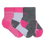 Kit Meias Soquete para Bebês Rosa 16-21 Mash