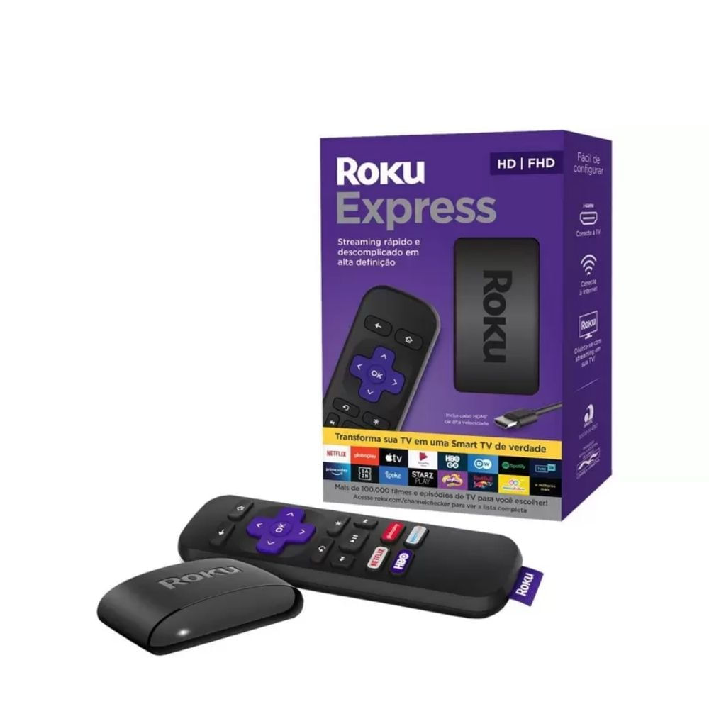 Roku Express Streaming Player Full Hd Com Controle Remoto - Carrefour