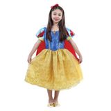 Fantasia Branca de Neve Super Luxo Infantil - Disney Princesas P