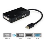 Cabo Adaptador Mini Displayport Macho X Hdmi F / Vga F / Dvi-i