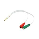 Cabo Adaptador P3 Macho Para 2 P2 Fêmea 3,5mm - Fone E Microfone Para Headset