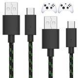 Cabo Carregador Do Controlador Talkworks Para Xbox Series X - 2 Pack 10 Ft Nylon Braided Usb C Charging Cable - Também Android Compatível Com Samsung