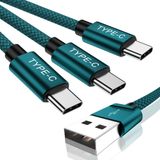 Cabo Carregador Usb Tipo C 3-pack 3.3/6.6/10ft,micro C Cabo De Carregamento Para Samsung Galaxy A10e A20 A21 A11 A50 A51 A51 A52 A70 A72 S20 Ultra S2