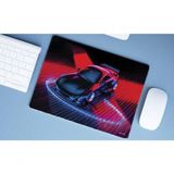 Mouse Pad Emborrachado Grande Tunnig Neon Vermelho