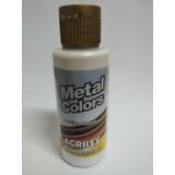 TINTA ACRÍLICA METAL COLORS BRANCO METALICO - 562 - ACRILEX - 60ML