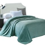 Exclusivo Mezcla Waffle Texturado Cobertor De Lã Macio, King Size Bed Blanket (celadon, 90x104 Polegada)-aconchegante, Quente E Leve