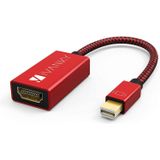 Mini Displayport 4k Para Adaptador Hdmi - Ivanky 4k@60hz Super Slim, Nylon Trançado, Concha De Alumínio Mini Dp Para Adaptador Hdmi Para Macbook Air