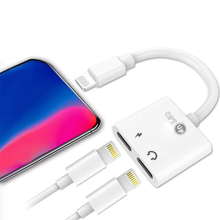 Optup Adaptador Iphone Lightning 2 Em 1 Com Função De Chamada Compatível