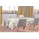 Toalha de Mesa Quadrada Renda Marfim Floral Interlar 4 lugares 150x150cm