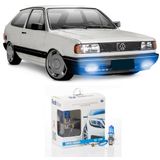 Kit Lâmpadas Super Branca 8500k Farol De Milha Volkswagen Gol G1 Quadrado 1987 À 1994