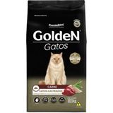 Ração Golden Gatos Adultos Castrados Sabor Carne 10,1kg