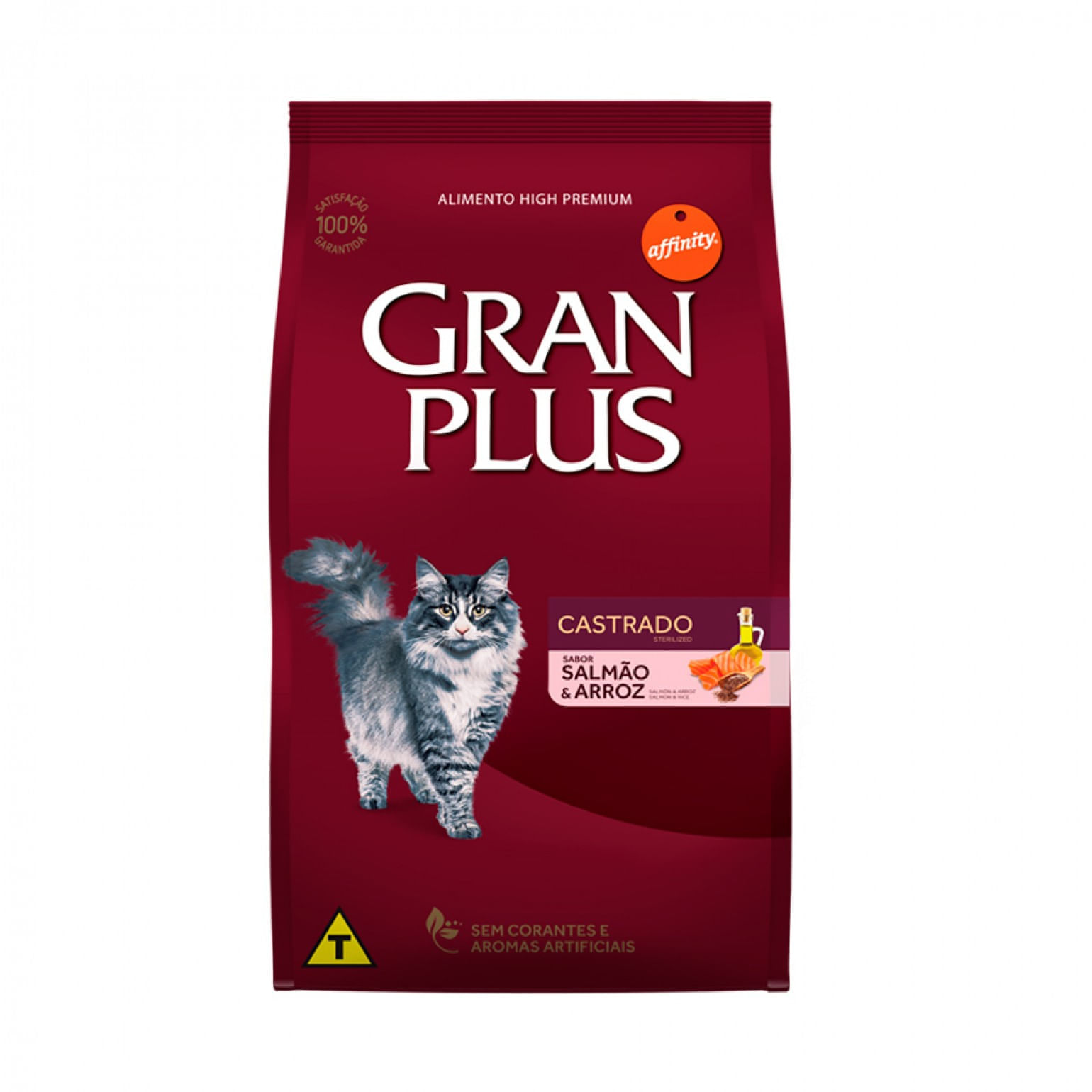Ração Gran Plus Para Gatos Adultos Castrados Sabor Salmão E Arroz 10,1 Kg Menor preço em Ração Gran Plus Para Gatos Adultos Castrados Sabor Salmão E Arroz 10,1 Kg