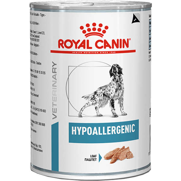 Ração Royal Canin Canine Veterinary Diet Hypoallergenic Úmida Para Cães 400 G