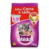 Ração Whiskas Carne E Leite Gatos Filhotes 1kg