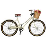 Bicicleta Aro 26 Feminina Bella Retro Bege Master Bike