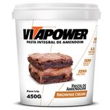 Pasta De Amendoim Integral - 450g Brownie Cream - Vitapower