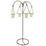 Castiçal 4 velas brancas 65 cm Candelabro centro de mesa