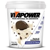 Pasta De Amendoim Integral - 450g Cookies And Cream - Vitapower