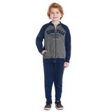 Conjunto Infantil Moletom Menino Azul/ Cinza Trick Nick