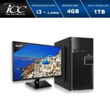 COMPUTADOR DESKTOP ICC IV2342SM19 INTEL CORE I3 3.20 GHZ 4GB HD 1TB HDMI FULL HD MONITOR LED 19,5