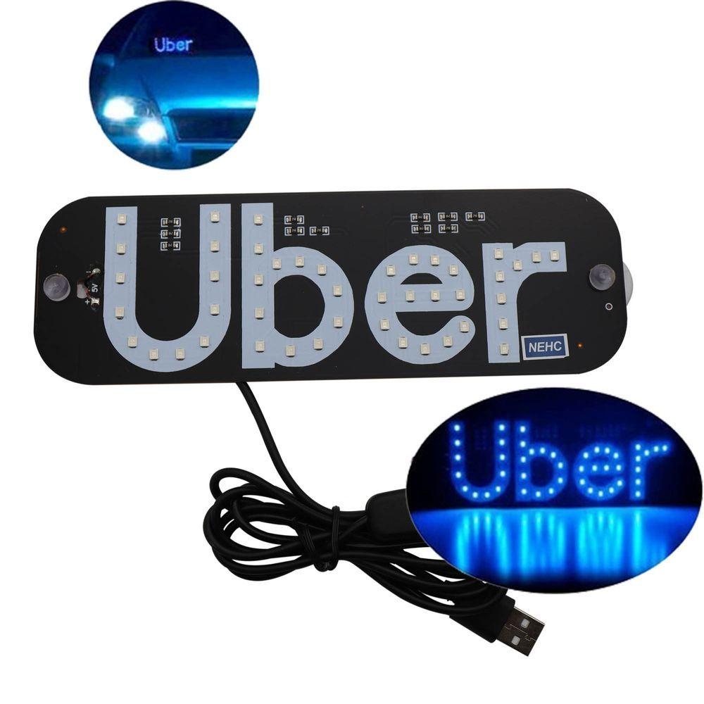 Placa Para Carro Led Letreiro Motorista De Aplicativo Uber - Carrefour