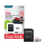 Cartão De Memória Micro Sd Sandisk 32gb, Classe 10, C/adaptador - Sdsquns-032g-cn3ma