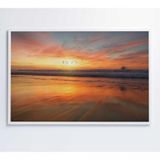 Quadro Litoral No Pôr Do Sol 90x60 Cm Adesivo Fotográfico
