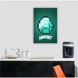 Placa Decorativa Games Minecraft Diamante