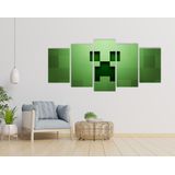 Quadro Decorativo MDF Mosaico Minecraft Creeper