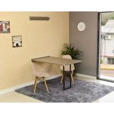 Conjunto De Mesa Dobrável Retrátil 120 X 75 Volpi + 2 Cadeiras Eiffel - Nude