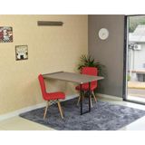 Conjunto De Mesa Dobrável Retrátil 120 X 75 Volpi + 2 Cadeiras Gomos - Vermelho