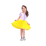 Vestido Infantil Magia Rosa E Amarelo - Comfy - Quimera Kids