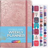 Legend Weekly Colorful Planner 2ª Edição – Jornal De Agenda De Vida &amp; Trabalho Não Datado Para Gerenciamento De Tempo, Definição De